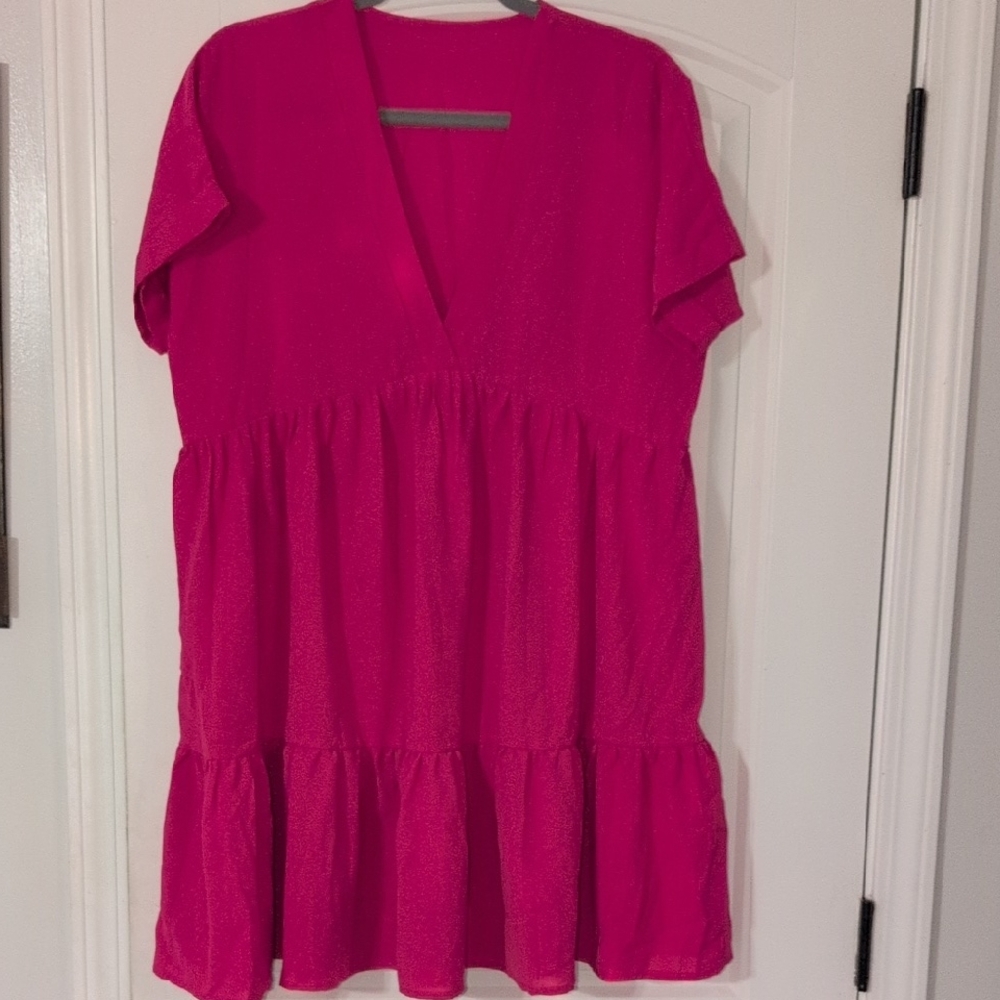 Unk Fuchsia V-Neck Tunic